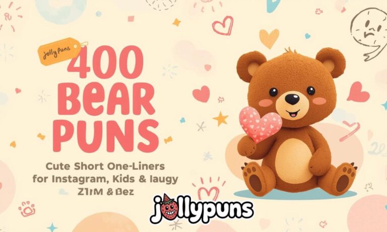 400 Funny Bear Puns Cute Short One Liners for Instagram, Kids & Valentine's Day