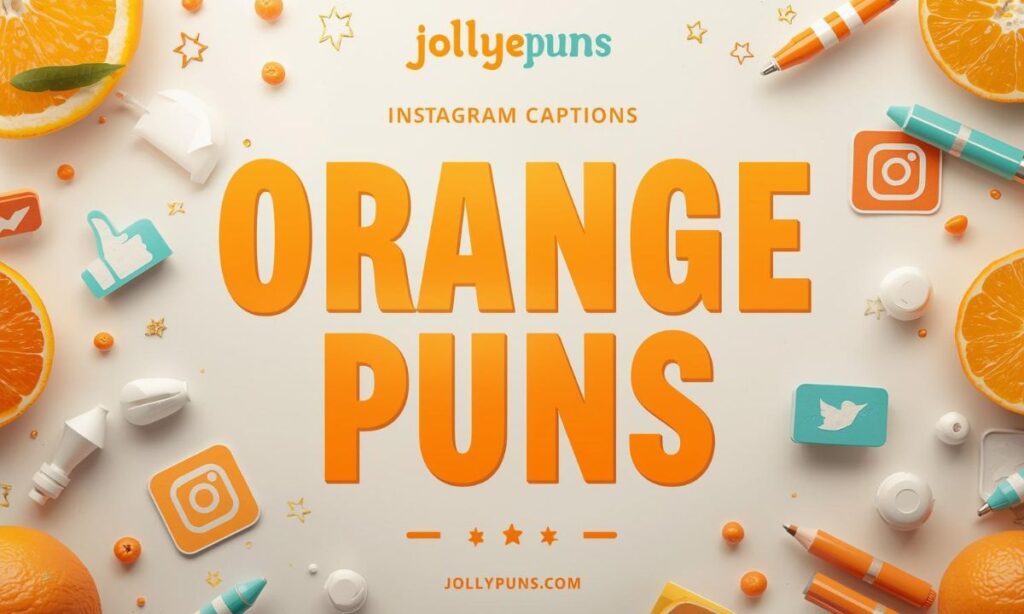 Orange Puns for Instagram Captions & Social Media Posts