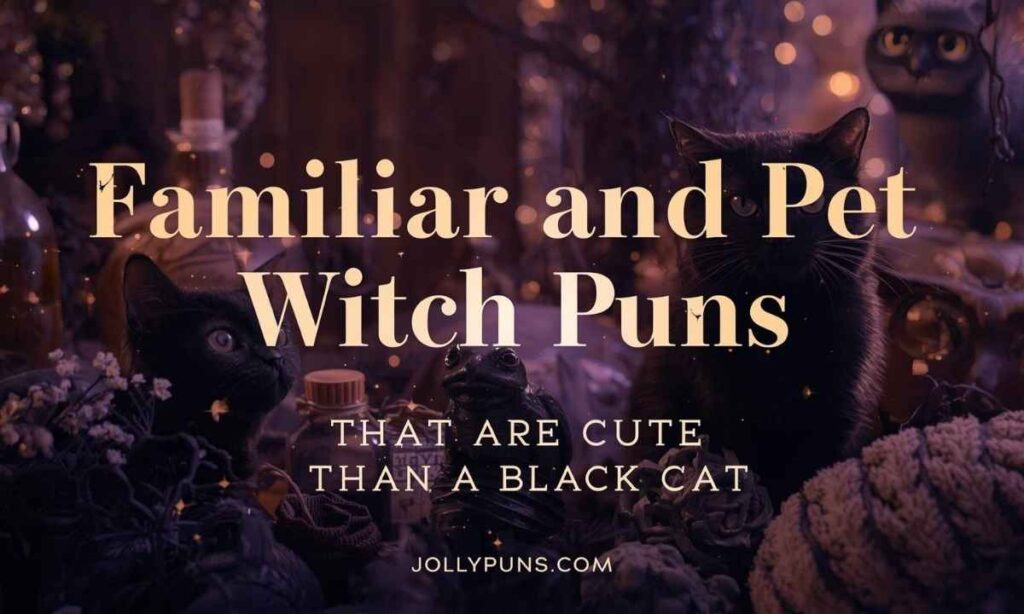 Familiar and Pet Witch Puns That Are Cuter Than a Black Cat