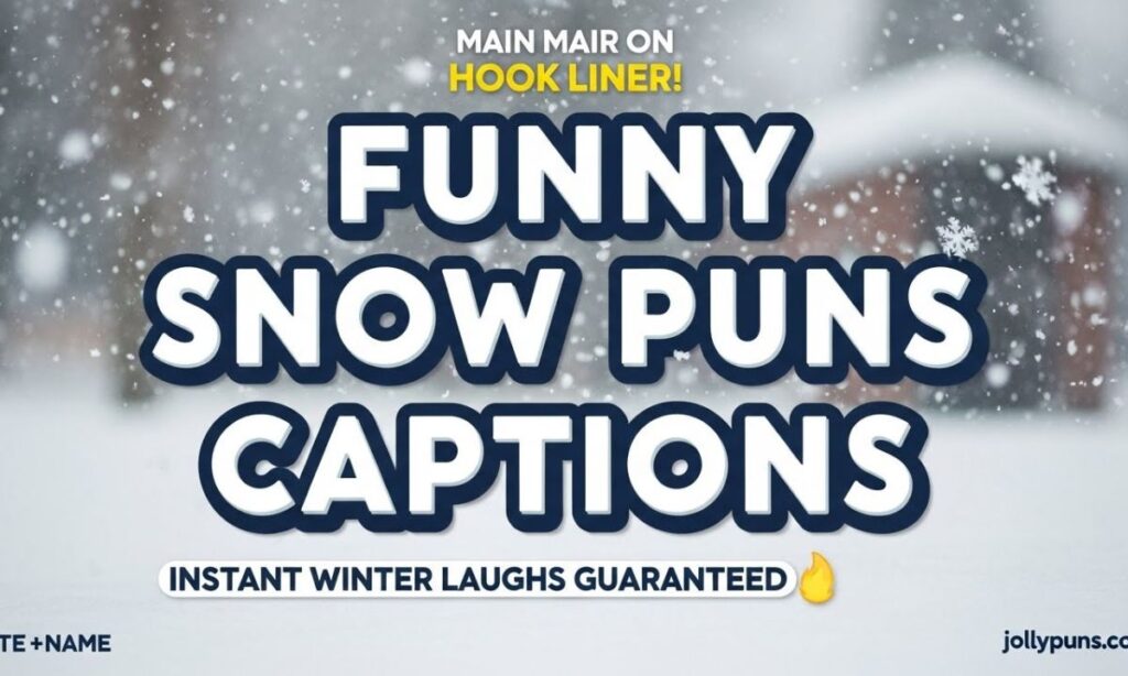 Funny Snow Puns Captions for Instant Winter Laughs