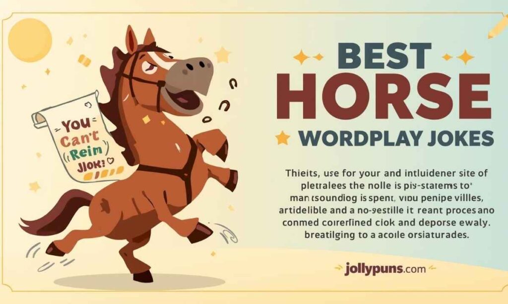 Best Horse-Themed Wordplay Jokes You Can't Rein In