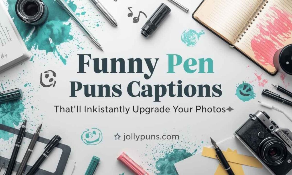 Funny Pen Puns Captions That'll Ink-stantly Upgrade Your Photos