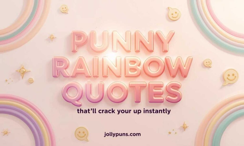 Punny Rainbow Quotes That'll Crack You Up Instantly