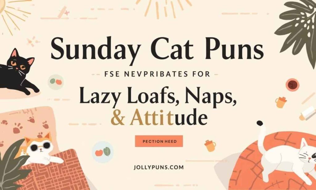 Sunday Cat Puns for Lazy Loafs, Naps & Attitude