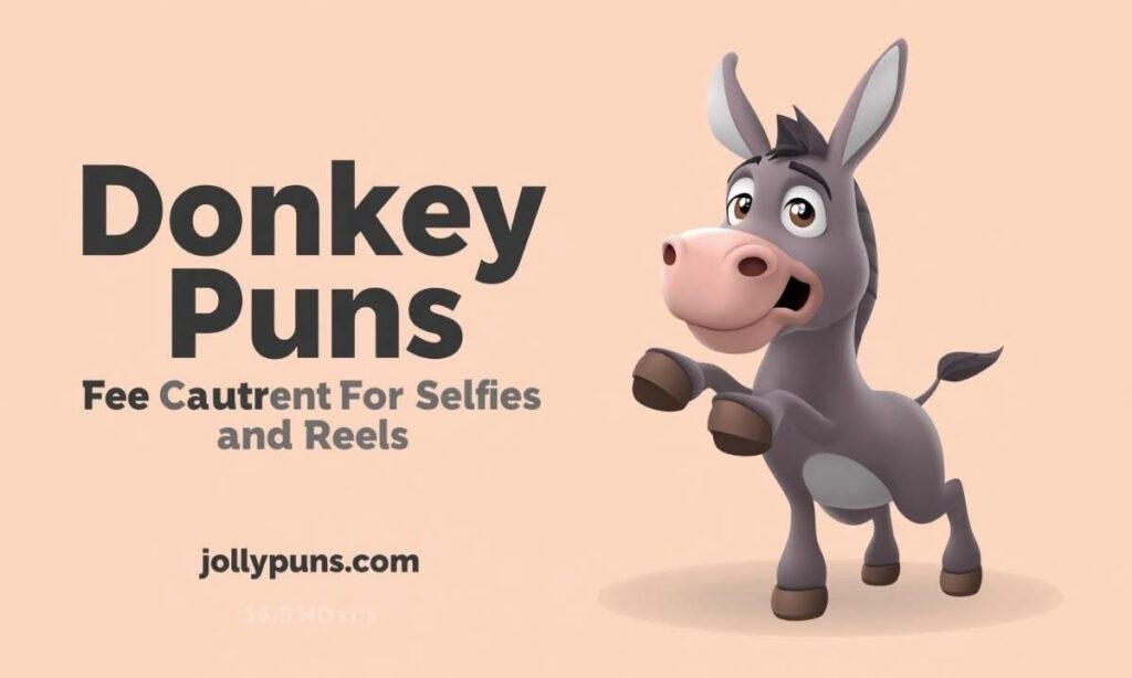 Donkey Puns Captions for Selfies and Reels