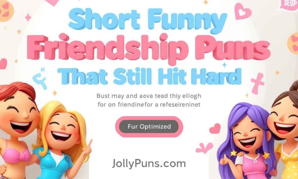 Short Funny Friendship Puns That Still Hit Hard